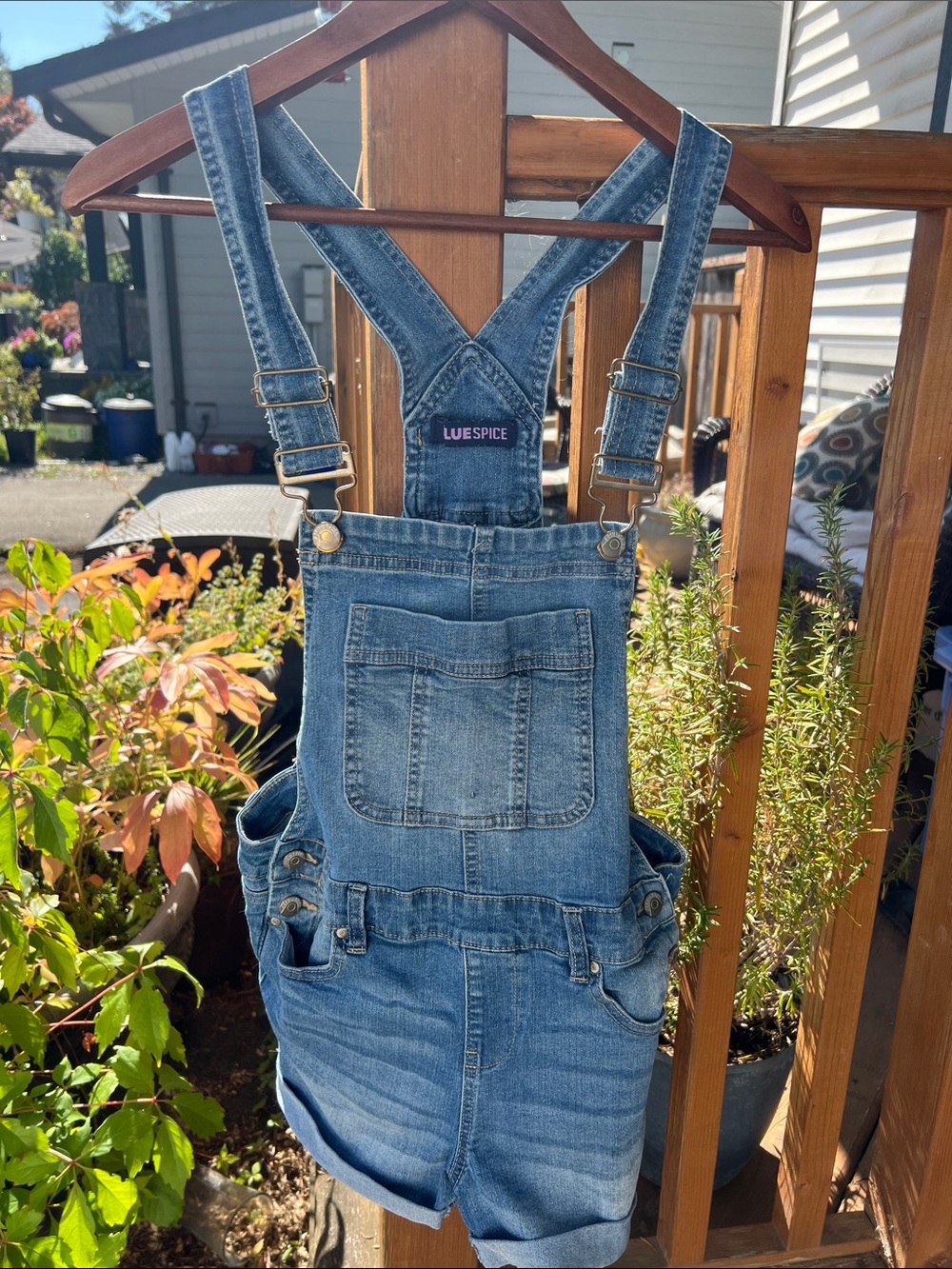 Blue Spice Jean Short Overalls S-5